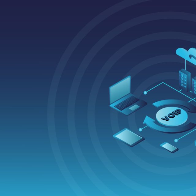 Graphic showing VOIP Phone.