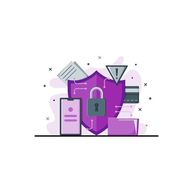 lock on cybersecurity icon