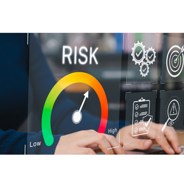 image showing risk level at a computer